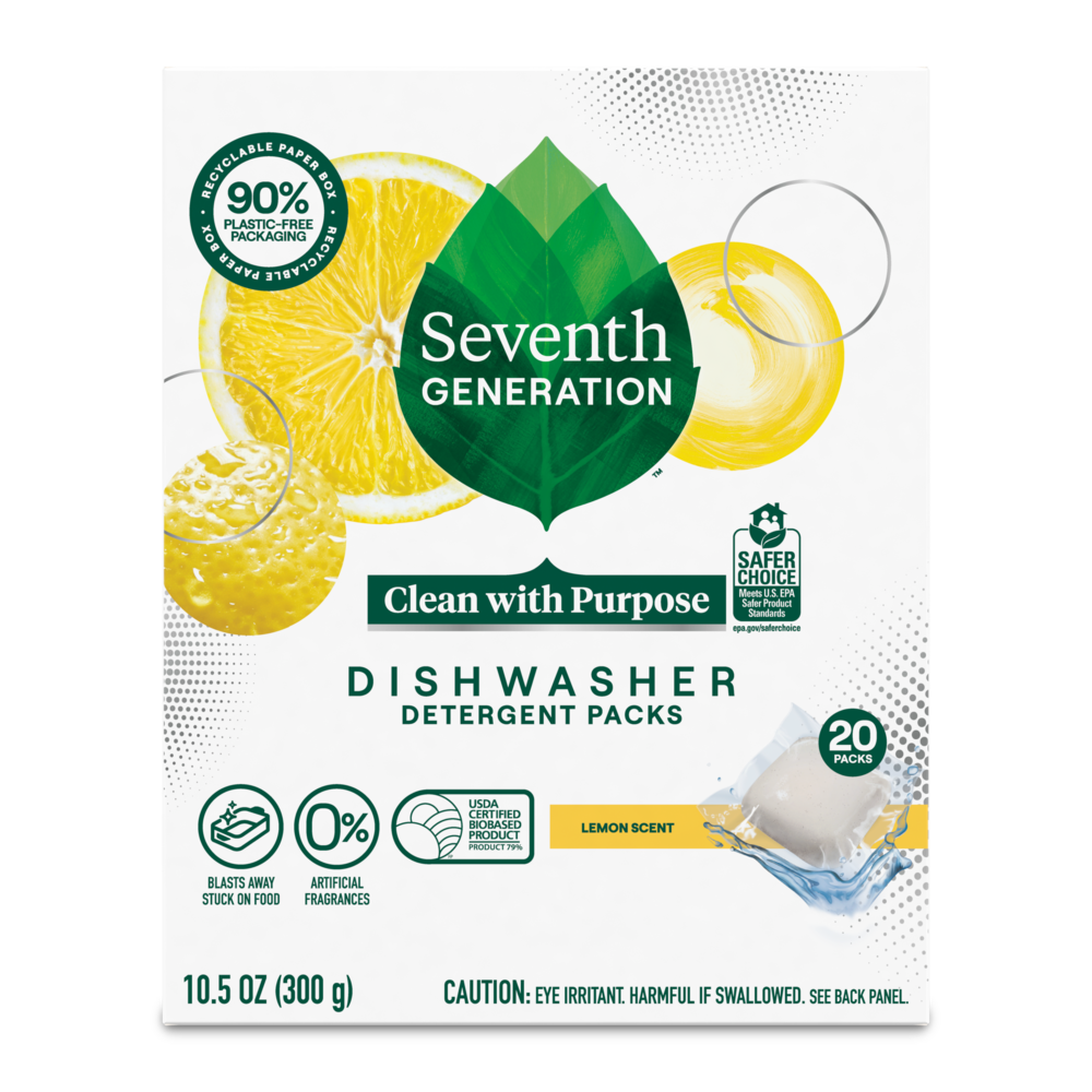 Package of Seventh Generation Auto Dish Packs - Lemon