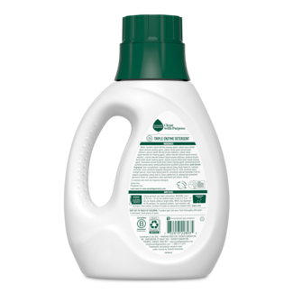 Concentrated Laundry Detergent - Geranium Blossoms and Vanilla Scent - Back of Bottle