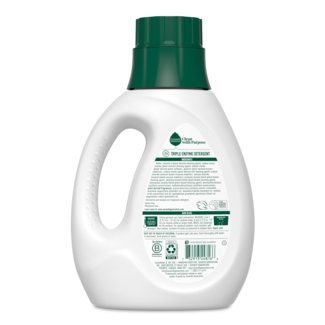Concentrated Laundry Detergent Fresh Lavender Scent Back of Bottle