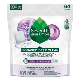 Seventh Generation Fresh Lavender Laundry Detergent Packs - 64 Count Pouch