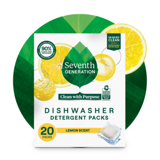 Seventh Generation Dishwasher Detergent Pack - 20 Count - Lemon